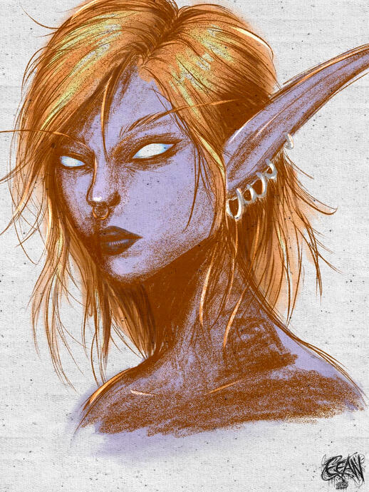 OC: Xalithra Nyxaris (poster style)