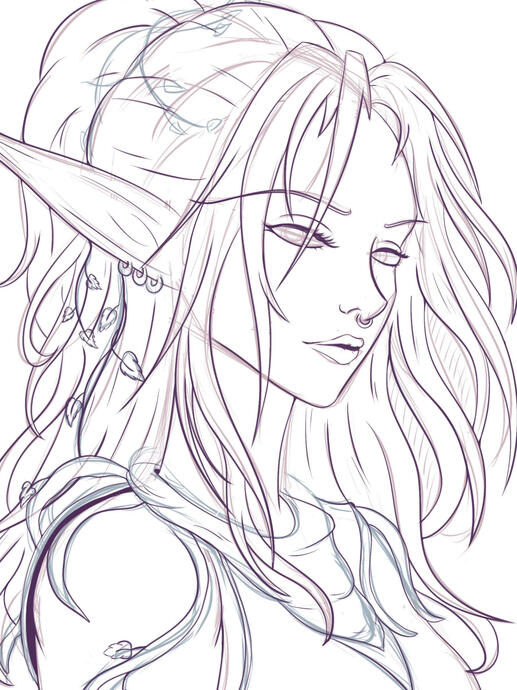 OC Sketch: Anyeth L'Rayne
